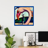 Spirit Animal Flamingo 3 Poster (Thuiskantoor)