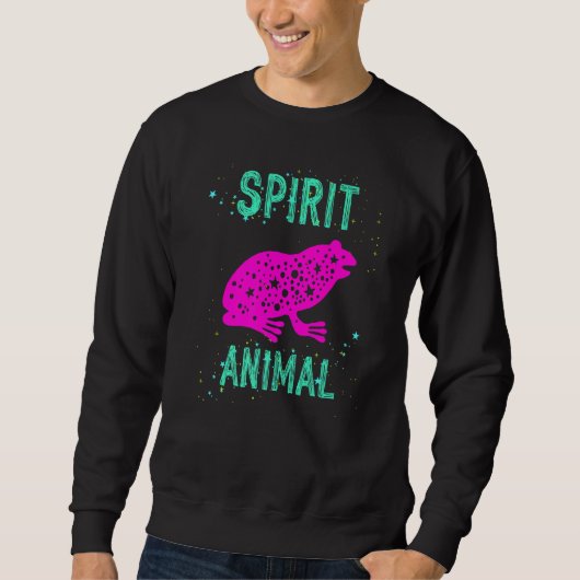Spirit Animal Frog Lover Pink Animals Comfort Cute Trui (Voorkant)