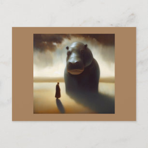 Spirit Animal Hippopotamus 1 Briefkaart