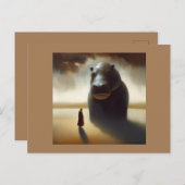 Spirit Animal Hippopotamus 1 Briefkaart (Voorkant / Achterkant)