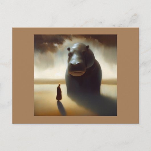 Spirit Animal Hippopotamus 1 Briefkaart (Voorkant)