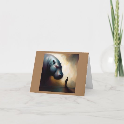 Spirit Animal Hippopotamus 2 Kaart (Voorkant)