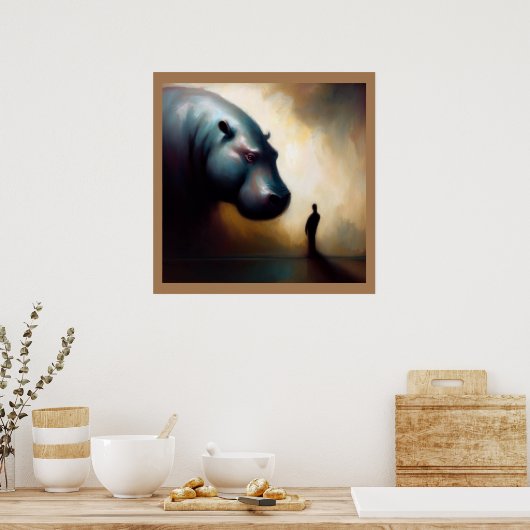 Spirit Animal Hippopotamus 2 Poster (Keuken)
