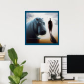 Spirit Animal Hippopotamus 3 Poster (Thuiskantoor)