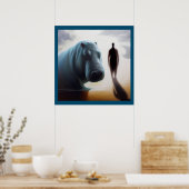 Spirit Animal Hippopotamus 3 Poster (Keuken)