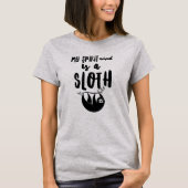 Spirit Animal is een Sloth T-Shirt (Voorkant)