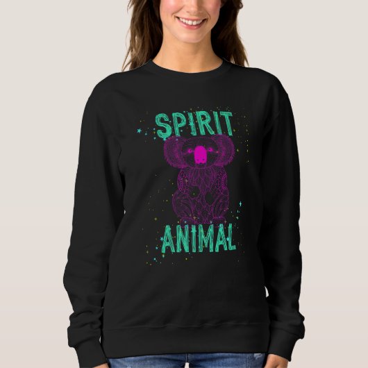 Spirit Animal Koala Lover Pink Animals Comfort Cut Trui (Voorkant)