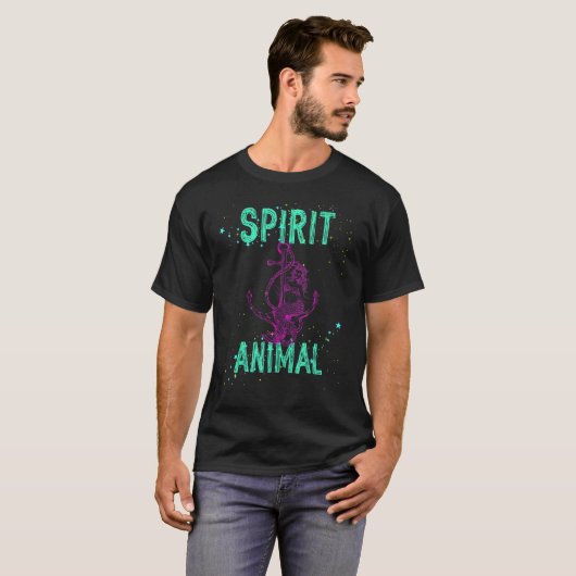 Spirit Animal Mermaid roze Animals Comfort Cute Co T-shirt (Voorkant volledig)