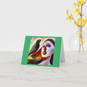 Spirit Animal Mockingbird 3 Kaart (Gele Bloem)