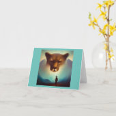 Spirit Animal Mountain Lion 3 Kaart (Gele Bloem)