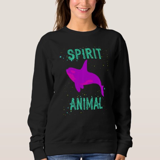 Spirit Animal Orca Whale Lover Animals Comfort Cut Trui (Voorkant)