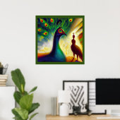 Spirit Animal Peacock 3 Poster (Thuiskantoor)