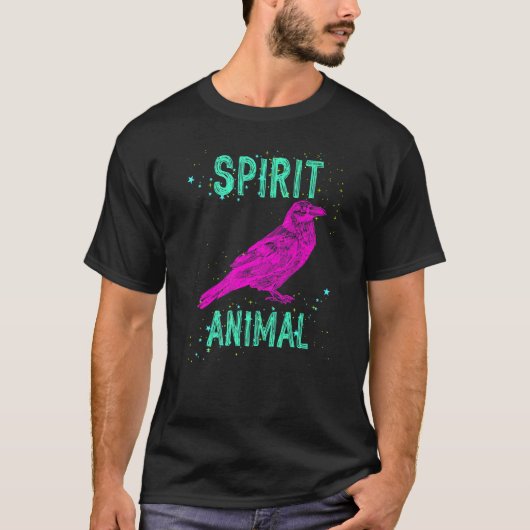 Spirit Animal Raven Lover Pink Animals Comfort Cut T-shirt (Voorkant)