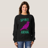 Spirit Animal Raven Lover Pink Animals Comfort Cut Trui (Voorkant volledig)