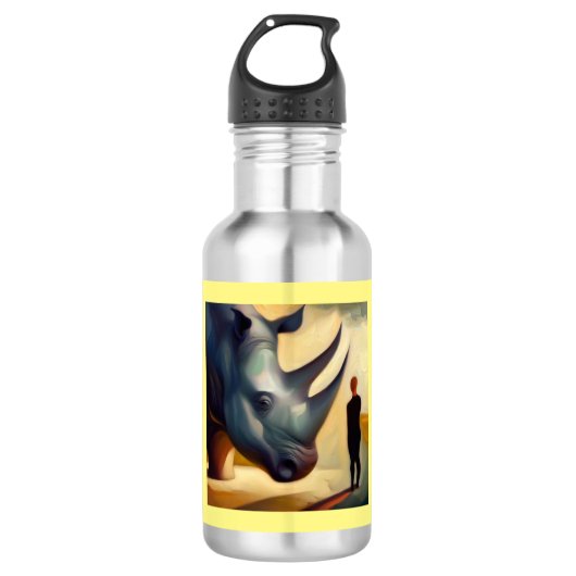 Spirit Animal Rhinoceros 2 Waterfles (Voorkant)