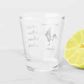 Spirit Animal Rooster Silhouette Shot Glass Shot Glas (Achterkant)