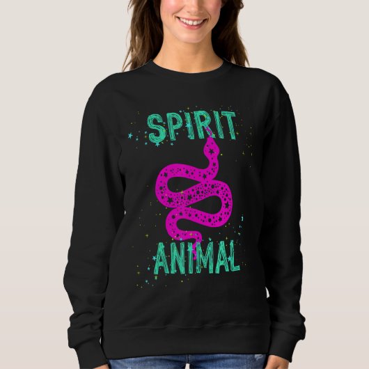 Spirit Animal Snake Lover Pink Animals Comfort Cut Trui (Voorkant)