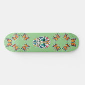 Spirit Animal Sugar Skull en Butterfly Skateboard (Horizontaal)