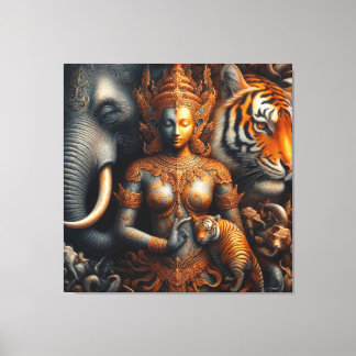 spirit artwork olifant tijger canvas afdruk