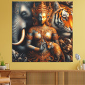 spirit artwork olifant tijger canvas afdruk (Insitu (Woonkamer))