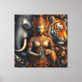 spirit artwork olifant tijger canvas afdruk (Voorkant)
