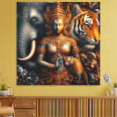 spirit artwork olifant tijger canvas afdruk (Insitu (Woonkamer))