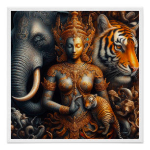 spirit artwork olifant tijger perfect poster