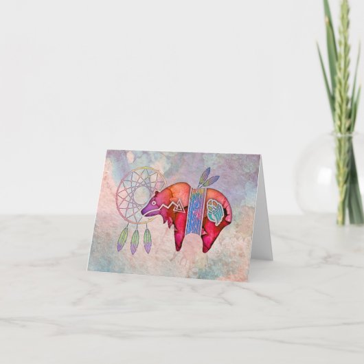 Spirit Bear Blank Notecard Kaart (Voorkant)