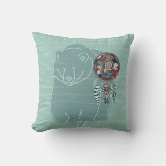 Spirit Beer tweezijdige inheemse Amerikaanse triba Kussen (Voorkant)