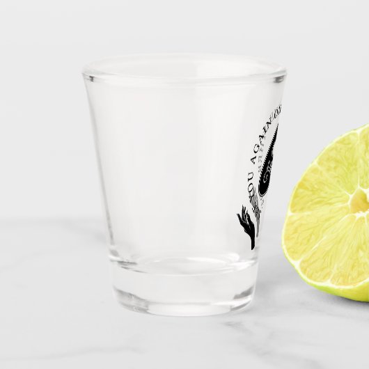 Spirit Board Black & White Halloween Favor Shot Glas (Links)