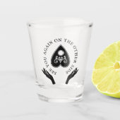 Spirit Board Black & White Halloween Favor Shot Glas (Voorkant)