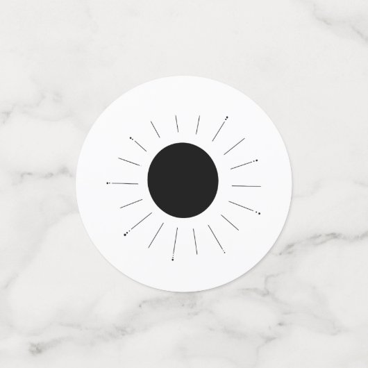 Spirit Board Celestial Black & White Halloween Confetti (Kleine voorkant)