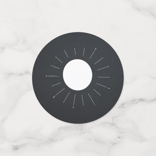 Spirit Board Celestial Black & White Halloween Confetti (Kleine voorkant)