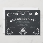 Spirit Board Celestial Black & White Halloween Kaart (Voorkant)