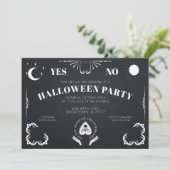 Spirit Board Celestial Black & White Halloween Kaart (Staand voorkant)