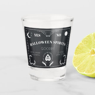 Spirit Board Celestial Black & White Halloween Shot Glas