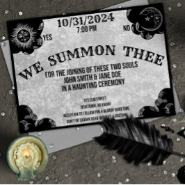Spirit Board Gothic Halloween Wedding of Shower Kaart