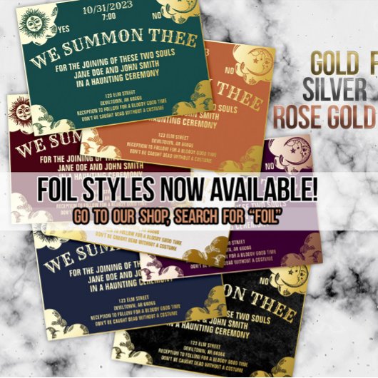 Spirit Board Gothic Halloween Wedding of Shower Kaart