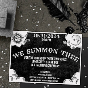 Spirit Board Gothic Halloween Wedding of Shower Kaart