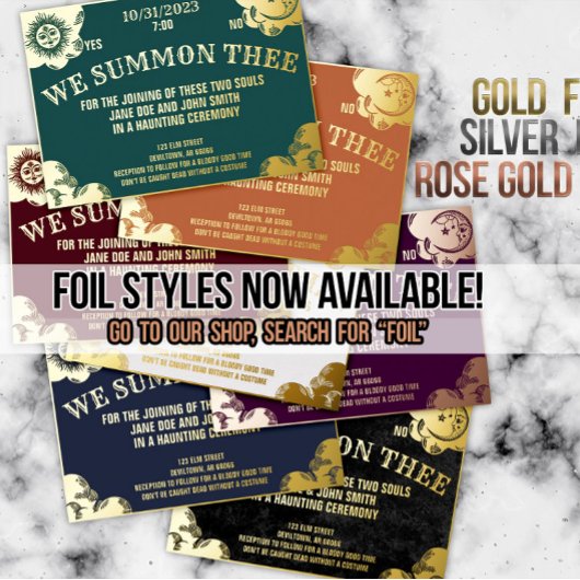 Spirit Board Gothic Halloween Wedding of Shower Kaart