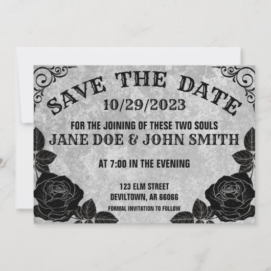 Spirit Board Gothic Halloween Wedding of Shower Sa Save The Date (Voorkant)