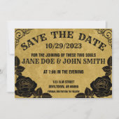Spirit Board Gothic Halloween Wedding of Shower Save The Date (Voorkant)