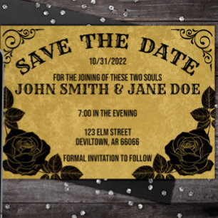 Spirit Board Gothic Halloween Wedding of Shower Save The Date
