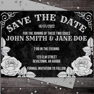 Spirit Board Gothic Halloween Wedding of Shower Save The Date