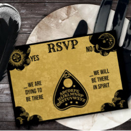 Spirit Board Gothic, Herfst & Halloween Wedding RS Notitiekaartje