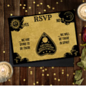 Spirit Board Gothic, Herfst & Halloween Wedding RS Notitiekaartje