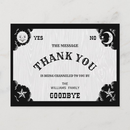 Spirit Board Halloween Dank je Briefkaart (Voorkant)