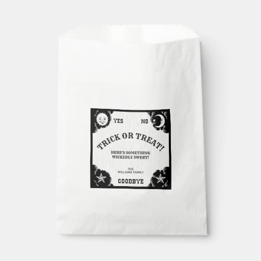 Spirit Board Halloween Favor Bags Bedankzakje (Voorkant)