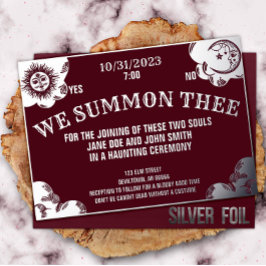 Spirit Board Halloween Gotische bruiloft of douche Folie Uitnodiging