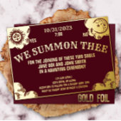 Spirit Board Halloween Gotische bruiloft of douche Folie Uitnodiging